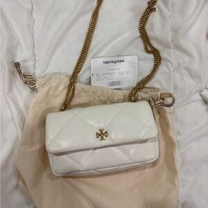 White Quilted Leather Crossbody Bag
